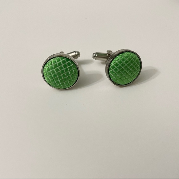 Vintage Lot of 6 Cufflinks Fabric Assorted Colours - Picture 2 of 16